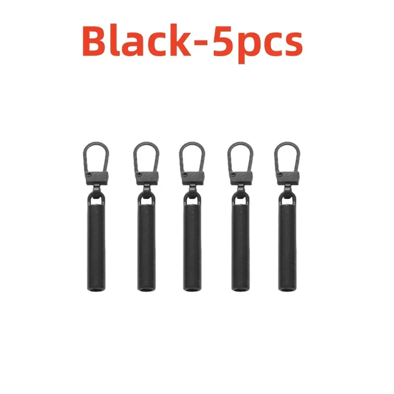5pcs Detachable Metal Zipper Pullers for Zipper Sliders Head Zipper Pull Tab DIY Sewing Bags Down Jacket Zippers Repair Kits