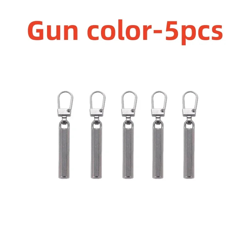 5pcs Detachable Metal Zipper Pullers for Zipper Sliders Head Zipper Pull Tab DIY Sewing Bags Down Jacket Zippers Repair Kits