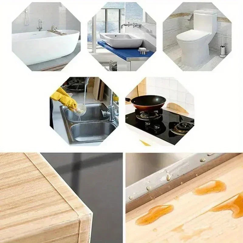 BEECHIP Multi-Surface Waterproof Nano Sealing Tape - Stain-Resistant & Easy to Apply, for Gaps Sealing in Home Kitchen Pool PE