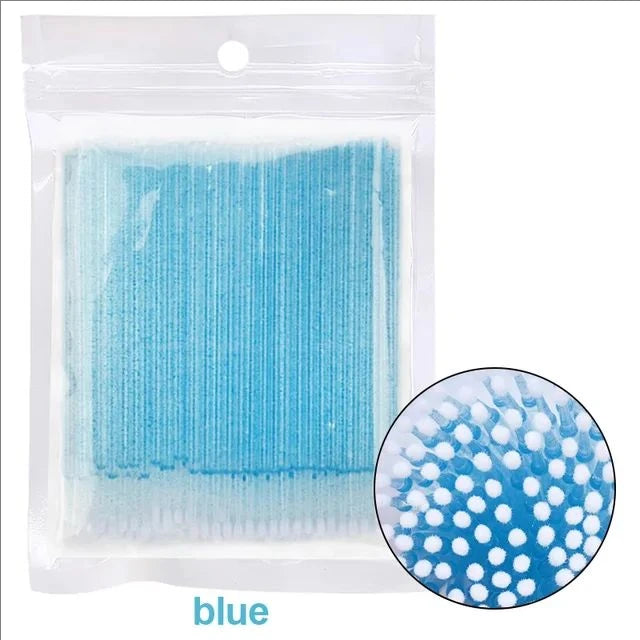 Brush Lash Extension 100Pcs Eyelash Cleaning Micro Cotton Swab Individual Eyelashes Microbrush Beauty Makeup Clean Remover Tools